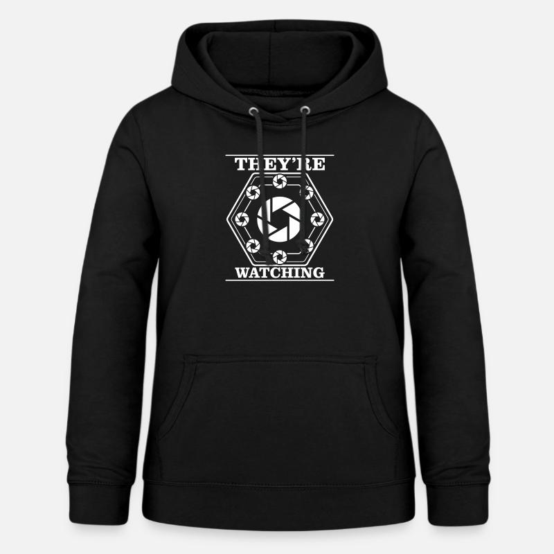 Ils vous regardent! - Sweat à capuche Femme - noir