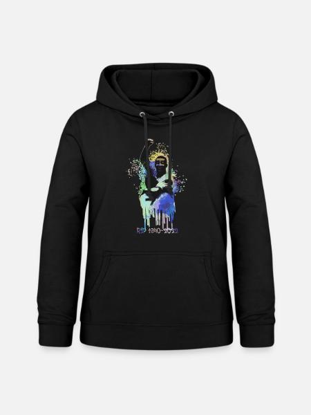 pele,fußballer,rip,brazilianer, graffiti - Frauen Hoodie - Schwarz