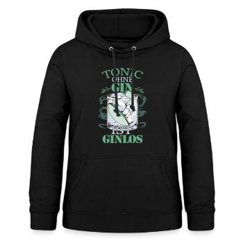 Tonic ohne Gin Ginlos - Frauen Hoodie - Schwarz - Vorne - AI Model Female 172 light (172cm)