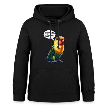 Lovebird funny - Women's Hoodie - black - Front - AI Model Female 172 light (172cm)