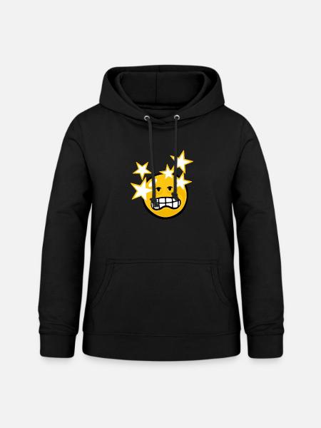 Smiley Hangover - Frauen Hoodie - Schwarz