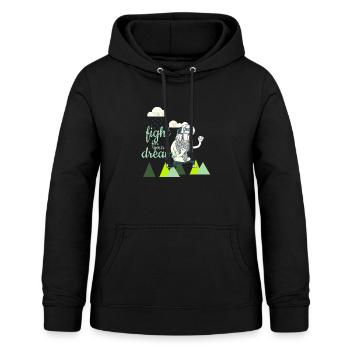 Fight for your Dreams - Women's Hoodie - black - Front - AI Model Female 172 light (172cm)