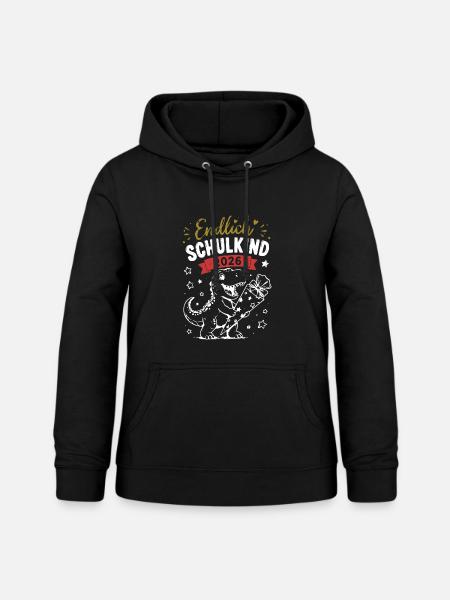 Endlich Schulkind 2026 Dino - Frauen Hoodie - Schwarz
