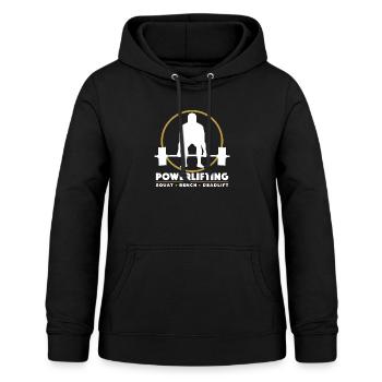 Power Lifting | Squat Bench Soulevé de terre - Sweat à capuche Femme - noir - Devant - AI Model Female 172 light (172cm)