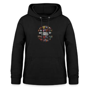 Nationalität mensch Rassismus Menschenrechte - Frauen Hoodie - Schwarz - Vorne - AI Model Female 172 light (172cm)