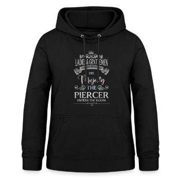 Piercer Art Profession Plug - Women's Hoodie - black - Front - AI Model Female 172 light (172cm)