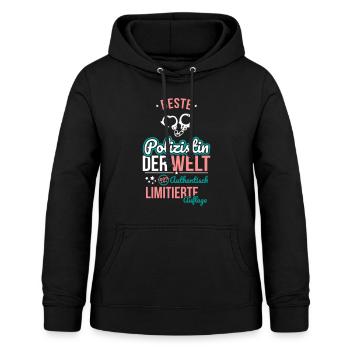 Beste Polizistin der Welt - 100% Authentisch - Frauen Hoodie - Schwarz - Vorne - AI Model Female 172 light (172cm)