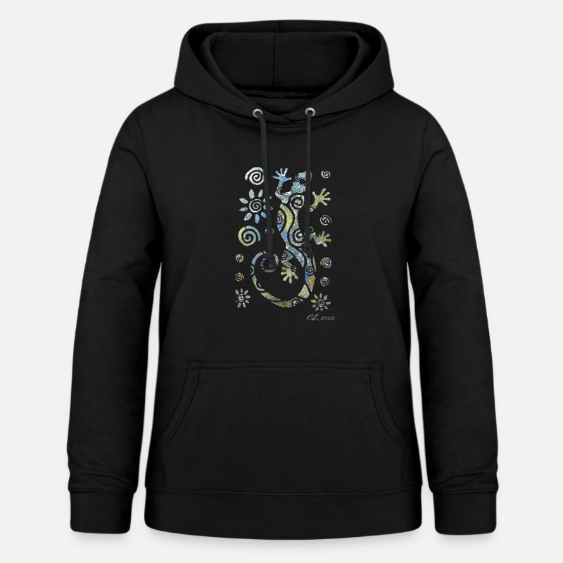 Gecko n°1 - Sweat à capuche Femme - noir