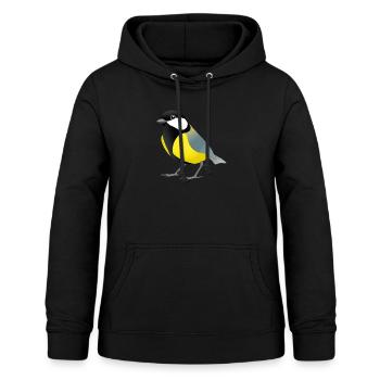 Mésange du chou - Sweat à capuche Femme - noir - Devant - AI Model Female 172 light (172cm)