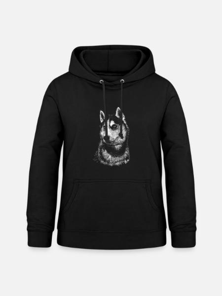 Husky - Frauen Hoodie - Schwarz