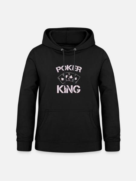 Poker König Kartenmuster - Frauen Hoodie - Schwarz
