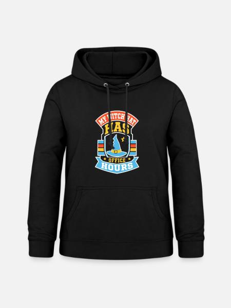 My Witch Hat Has Office Hours - Frauen Hoodie - Schwarz