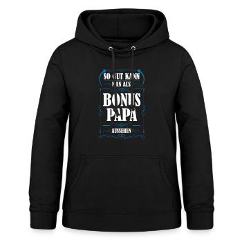 Bonus Papa Familie Bonus-Papa Geschenk - Frauen Hoodie - Schwarz - Vorne - AI Model Female 172 light (172cm)