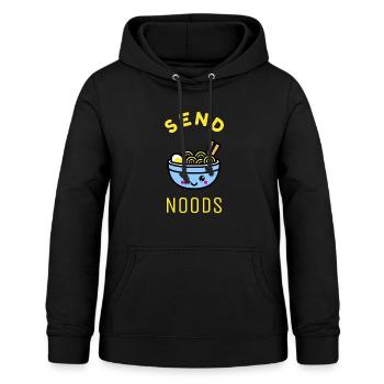 Send Noods - Humorous and funny Send Noods - Women's Hoodie - black - Front - AI Model Female 172 light (172cm)