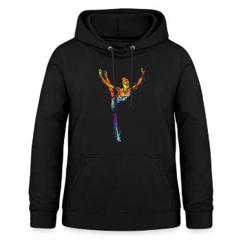 Gymnastik - Frauen Hoodie - Schwarz - Vorne - AI Model Female 172 light (172cm)