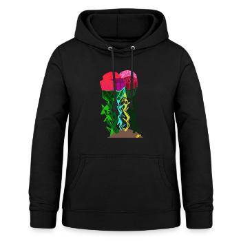 ROSES AND THORNS - Women's Hoodie - black - Front - AI Model Female 172 light (172cm)