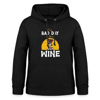 Wein - Frauen Hoodie - Schwarz - Vorne - AI Model Female 172 light (172cm)
