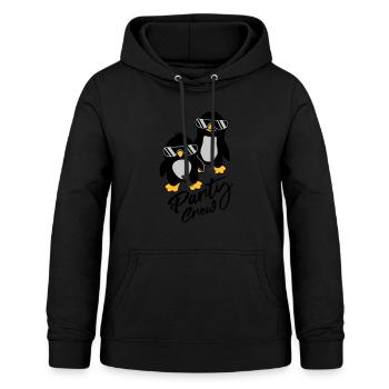Amis de l’équipage de pingouin - Sweat à capuche Femme - noir - Devant - AI Model Female 172 light (172cm)