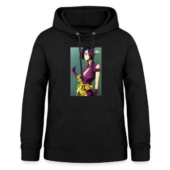 JoJos Anime - Frauen Hoodie - Schwarz - Vorne - AI Model Female 172 light (172cm)