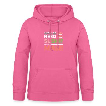 Need Sushi? I'm your man - Frauen Hoodie - Pink - Vorne - AI Model Female 172 light (172cm)