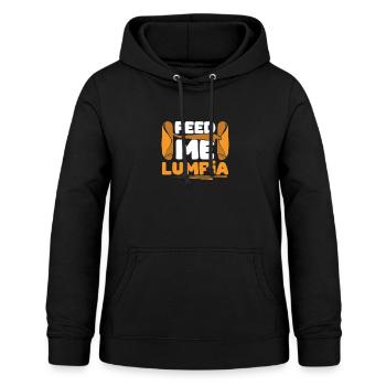 Feed me Lumpia - Frauen Hoodie - Schwarz - Vorne - AI Model Female 172 light (172cm)