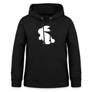 lapin blanc Alice - Sweat à capuche Femme - noir - Devant - AI Model Female 172 light (172cm)