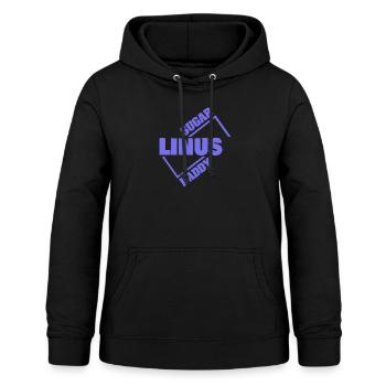 Linus als Sugardaddy - Frauen Hoodie - Schwarz - Vorne - AI Model Female 172 light (172cm)