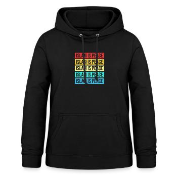 Muslim Islam ist Frieden - Frauen Hoodie - Schwarz - Vorne - AI Model Female 172 light (172cm)