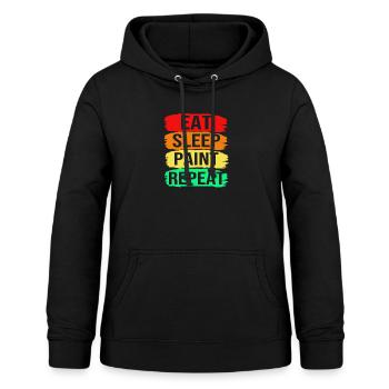 Maler - Frauen Hoodie - Schwarz - Vorne - AI Model Female 172 light (172cm)