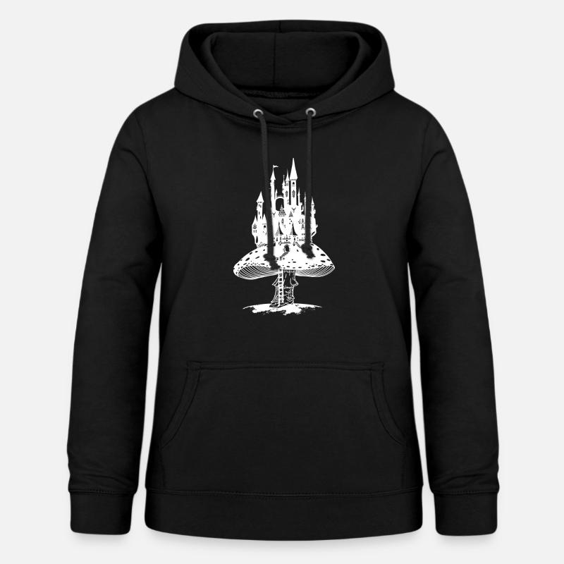 Fairytale castle on a giant toadstool - Women's Hoodie - black