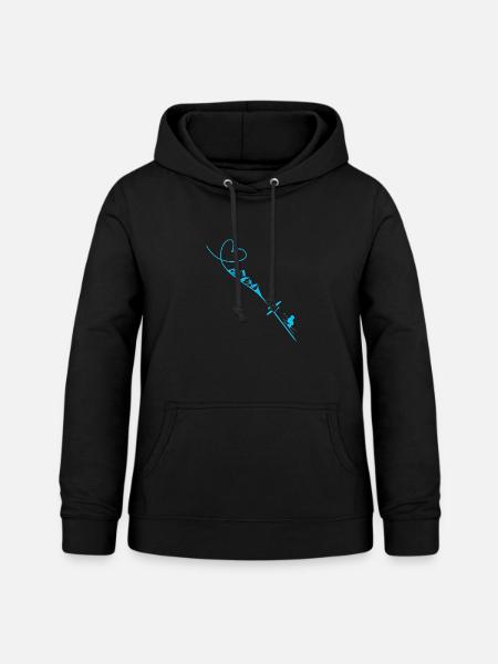 Skifahrer - Frauen Hoodie - Schwarz