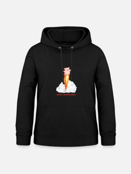 Raketen Schwein Unaufhaltsam - Frauen Hoodie - Schwarz