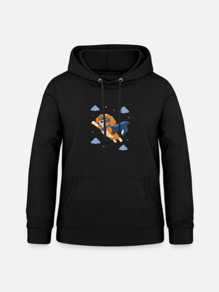 Beagle Superheld mit Umhang - Frauen Hoodie - Schwarz
