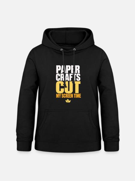 Paper Crafts Cut My Screen Time - Frauen Hoodie - Schwarz