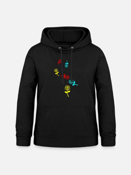 Rose icon Symbol - Frauen Hoodie - Schwarz