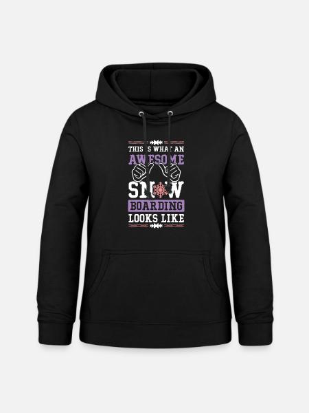 awesome snowboarding - Frauen Hoodie - Schwarz