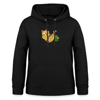 Ananas Katze - Frauen Hoodie - Schwarz - Vorne - AI Model Female 172 light (172cm)