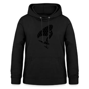 wingfoil femme hydroptère foilwing wingsurf - Sweat à capuche Femme - noir - Devant - AI Model Female 172 light (172cm)