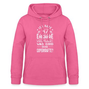 Hochzeitsgeschenk 47 Jahre Ehe Hochzeitstag - Frauen Hoodie - Pink - Vorne - AI Model Female 172 light (172cm)
