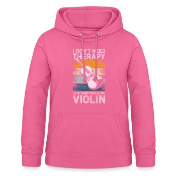 Violinenspieler Streichinstrument Musikunterricht - Frauen Hoodie - Pink - Vorne - AI Model Female 172 light (172cm)