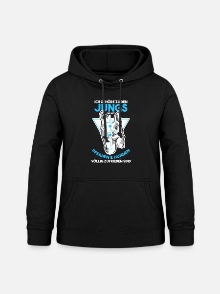 Pferde und Hunde Junge Hund - Frauen Hoodie - Schwarz