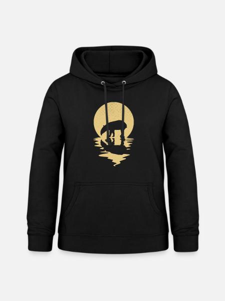 Sonne Tapir Wildtier Tierfreund - Frauen Hoodie - Schwarz