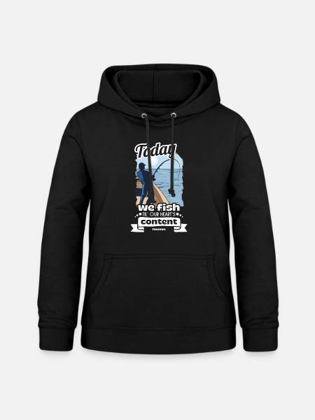 Angler - Frauen Hoodie - Schwarz