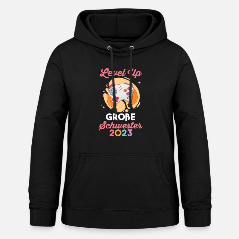 Søster 2023 Gravid søster - Hettegenser for kvinner - svart