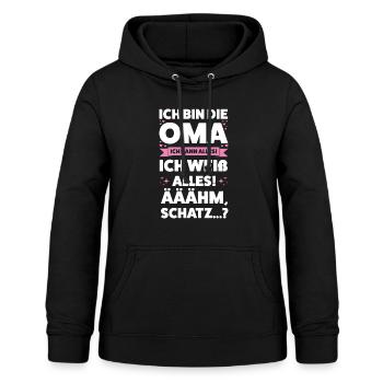 Oma Großmutter Großmütter Geschenk - Frauen Hoodie - Schwarz - Vorne - AI Model Female 172 light (172cm)