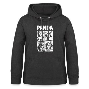 Panda Hero Comic Action - Frauen Hoodie - Anthrazit - Vorne - AI Model Female 172 light (172cm)