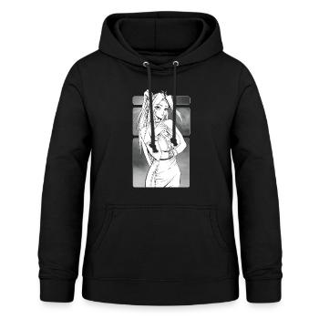 Japanisches Manga-Mädchen - Frauen Hoodie - Schwarz - Vorne - AI Model Female 172 light (172cm)