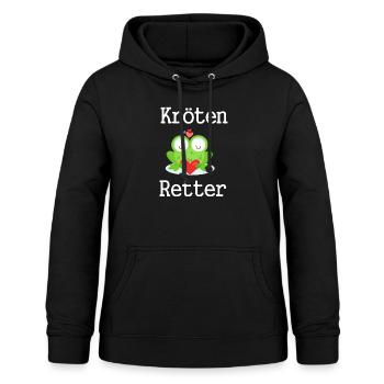 Kröten Retter - Frauen Hoodie - Schwarz - Vorne - AI Model Female 172 light (172cm)
