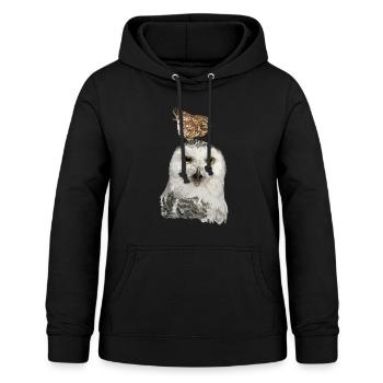 Nächtliche Raubvögel - Frauen Hoodie - Schwarz - Vorne - AI Model Female 172 light (172cm)