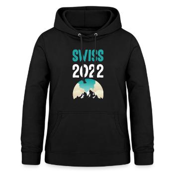 Swiss 2022 - Frauen Hoodie - Schwarz - Vorne - AI Model Female 172 light (172cm)